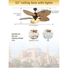 Resim DLC Oklahoma 132cm Tavan Vantilatörü Kahverengi 