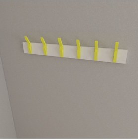 Resim Hepsi3boyutlu Modern Duvar & Kapı Kanca Askılık - 6 Adet Sarı Kanca Askılık - Model No : 3 Sarı 