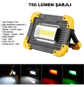 Resim 750 Lümen Powerbank Şarjlı Işıldak WT-330 