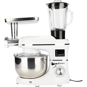 Resim Yasomi Sm 1504bml Led Ekranlı Kıyma Çekme ve Blender 5.5l Stand Mikser Beyaz 