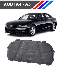Resim Audi A4-A5 Motor Kaput İzolasyon Keçesi - Klipsli 2013 Sonrası 