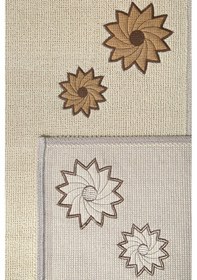 Resim Banyo 2li Paspas Takımı Yıldız Bej 60x100 Bej 