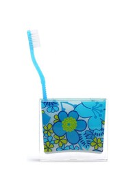 Resim DİŞ FIRÇALIK MAVİ ÇİÇEKLİ AKRİLİK 10X10X3CM Diğer 