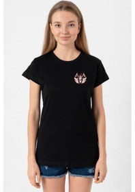 Resim Beyblade Pegasus Minimalist Siyah Kadın Tshirt SIYAH 