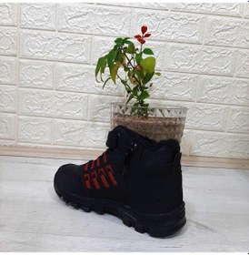 Resim Black Sea 542 Siyah-kırmızı Kürklü Fermuarlı Cırtlı Erkek Çocuk Bot 001 