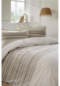 Resim Coser Tek Kişilik Nevresim Takımı Bej 