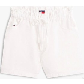 Resim Ommy Jeans Kadın Yale Blue Pamuk Keten Şort Çok Renkli 