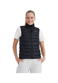Resim Skechers Kadın Siyah Yelek W Outerwear Padded Vest S231239-001 Siyah 