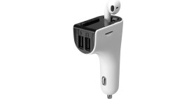 Resim S-Link SL-BT245 Bluetooth Kulaklık ve TF+USB FM Transmitter 5V 3.1A Hızlı Şarj Özelliği 