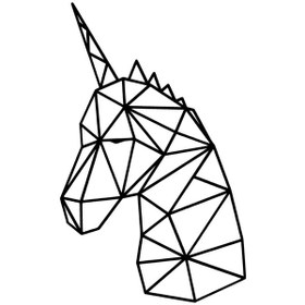 Resim Geometrik Unicorn At Sticker Oto-motor-laptop-duvar-dekor 30 X 48 Cm 