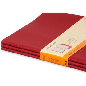 Resim Moleskine Cahier Journals Çizgili Defter 19x26 Cranberry Red Kırmızı 