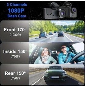 Resim Createtech Dash Cam Dual Lens 4k Uhd Kayıt Araba Kamerası Dvr Gece Görme Video Kaydedici Wıfı-2cam, Kullanıcı Yorumlarıyla Güçlendirilmiş 