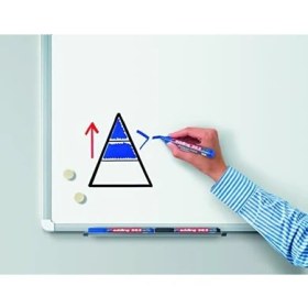 Resim 363 Beyaz Yazı Tahtası Kalemi - Kırmızı - 1 Kalem - 1-5 mm Kesik Uçlu - Yeniden Doldurulabilir 
