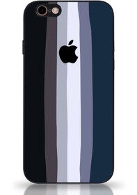 Resim KILIFMANİA Iphone 6s Plus Uyumlu Kamera Korumalı Cam Kapak - Siyah Mavi 