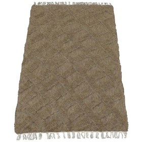 Resim Kilim Antik El Dokuma Yün Tek Renk Tiftik Siirt Battaniyesi 0021 - Yeni - Açık Kahverengi 