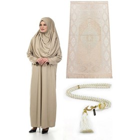 Resim Tek Parça Namaz Elbisesi - Seccade - Tesbih - Ibadet Seti - Vizon 
