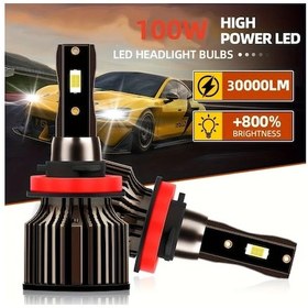Resim Dashanshop 2 Adet Ultra Parlak H11 H8 H9 Led Far Ampulü 800% Daha Parlak Araç Aydınlatma 