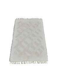 Resim Kilim Antik El Dokuma Yün Tek Renk Tiftik Siirt Battaniyesi 0008 - Yeni - Beyaz 