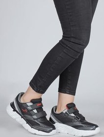 Resim 30002 Siyah - Kırmızı Üniseks Çocuk Sneaker Günlük Spor Ayakkabı 