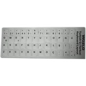 Resim Laptoplar Için Türkçe (Q) Klavye Sticker Gri 