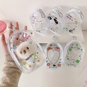 Resim Parti Bebek Saklama Çantası - Şeffaf PVC Fermuarlı Asılabilir Organizer, Anahtarlık İle Toz Geçirmez Teddy Bear Kılıfı, Doğum Günü, Noel, Sevgililer Günü İçin Hediye Fikri, Oyuncağı Organizatörü, Kolay Temizlenebilir Malzeme, Dayanıklı Fermuar, Tatil Alışverişi İçin Şık Tasarım 