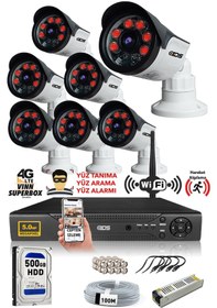 Resim IDS DS-2015HD-SET7-500 7 Kameralı 1080P Full HD 5 MP Sony Lensli Kamera Seti - 2015 