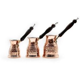 Resim Bakır Damlalı Cezve Seti 