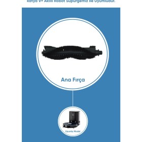 Resim Şımart Katya V+ Akıllı Robot Süpürge Ana Fırça 15000 Pa Emiş Gücü Halı Kullanım Alanı ile 