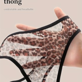 Resim 1'li Paket Kadın Seksi Leopar Desenli Tanga - Yumuşak Elastik Bel Bandı, Düşük Bel V-String, Hafif ve Nefes Alabilen Günlük/Kişisel Özel Günler İçin Siyah/Bej/Tan Hayvan Deseni - Kolay Bakım Yapmayan Kadın İç Çamaşırı 