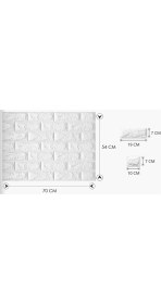 Resim Renkli Duvarlar 70X54 CM(0.37M2) Kendinden Yapışkanlı Esnek Köpük Taş Desen Duvar Kağıdı Paneli 