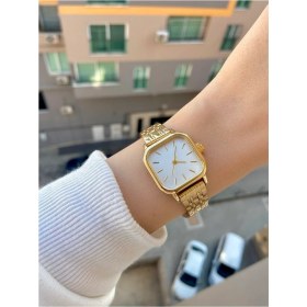 Resim İstliv Gold Çelik Kasa Analog Kol Saati 
