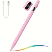 Resim [1pc Şarj Edilebilir Aktif Stilus Kalem] Şarj Edilebilir Aktif Kalem, Evrensel Uyumluluk, Hassas Çizim ve Yazma Stilus Manyetik Uç ile, Dayanıklı ve Taşınabilir Tasarım, iPad Air ve Android Cihazlar için Lityum Polimer Batarya ile 