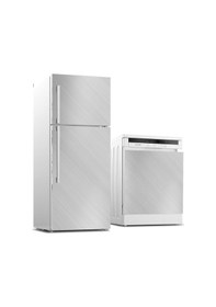 Resim Buzdolabı Ve Bulaşık Makinası Beyaz Eşya Sticker Kaplama Metal Pl 