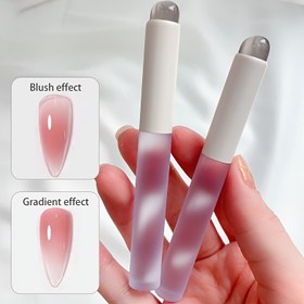Resim 3 adet Silikon Tırnak Damgası Seti, Şeffaf Fransız Manikür DIY Tasarım Aracı, Düzensiz Desen Damgası Tırnak Sanatı için, Blush ve Gradient Etkiler, Koruyucu Kılıf ile Dayanıklı, Kokusuz 