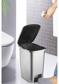 Resim Nandy Home 10 Lt Eco Slim Pedallı Çöp Kovası Antrasit 