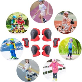 Resim Deyido 6'lı Yüksek Korumalı Paten,scooter,kaykay,bisiklet Koruma Set Dizlik Dirseklik Bileklik Koruyucu Set 