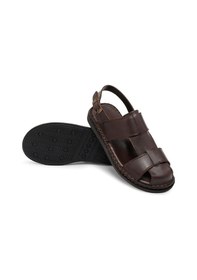 Resim Ducavelli Messina Hakiki Deri Erkek Sandaleti - Hakiki Deri Sandalet - Ortopedik Taban Sandalet - Hafif Deri Sandalet 
