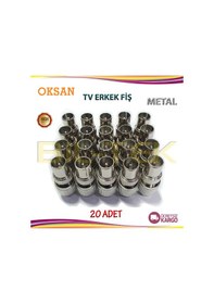 Resim Oksan Metal Tv Erkek Fiş 20 Adet 