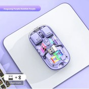 Resim XTRIKE ME Mouse Bluetooth + 2,4Ghz Wireless Rgbli Mouse Transparent Kablosuz Mouse 6400dp 
