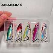 Resim 5 adet AKAKUMA Uzun Mesafe Metal Kurşun Balıkçılık Ağırlıkları - 7g/10g/15g/20g/25g/30g Atma Yemi için Canlı Renkler, Dayanıklı ve Tüm Oltaçılar İçin Çok Yönlü 