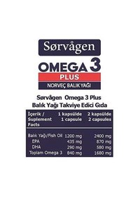 Resim Sorvagen Omega 3 Plus Norveç Balık Yağı 60 Kapsül 