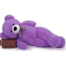 Resim Sole Oyuncak 80 cm Papyonlu Peluş Ayıcık- Ithal Kumaş - Premium Koleksiyon Hediyelik Ayı (% 100 Yerli) 