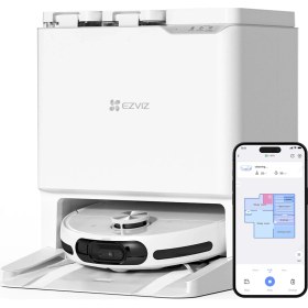 Resim Ezvız RS20 Pro Robot Süpürge, Hepsi Bir Arada, 7200PA, Sıcak Su ile Paspas Yıkama, Sıcak Hava ile Paspas Kurutma, Otomatik Toz Boşaltma, Yapay Zeka ile Engellerden Kaçınma, Halı Algılama 