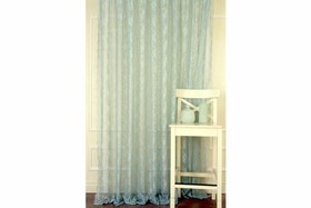 Resim FRANSIZ DANTELİ FON TÜL TURKUAZ 1-2 SEYREK PİLE 130X260 