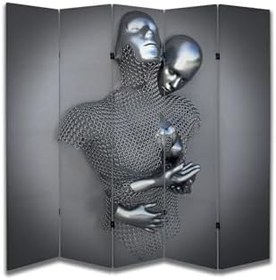 Resim İnsan Temalı Özel Tasarım Paravan Room Divider PRV1061, 180 x 180 