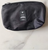 Resim Yuntech01 Siyah Su Geçirmez Seyahat Organizer Çanta - Şarj Cihazı, Kablolar, Kulaklık Ve Dijital Aletler İçin Büyük Kapasiteli 21x14x3cm 