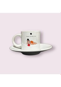 Resim Neyse Tecrübe Oldu Yazılı Baskılı Premium Türk Kahvesi Fincanı 