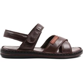 Resim Fast Step Hakiki Deri Erkek Klasik Sandalet 128MA216 