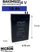 Resim Micron Unıson 4 Volt 1.6 Amper Kuru Akü 4v 1.6a 