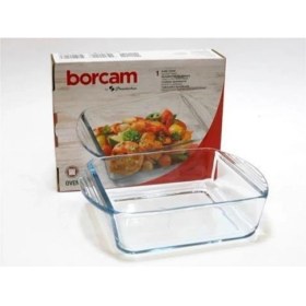Resim Paşabahçe 59854 Kare Borcam Tepsi 1040 cc Uzunluk 210 En 164 mm Yükseklik 5,5 cm 